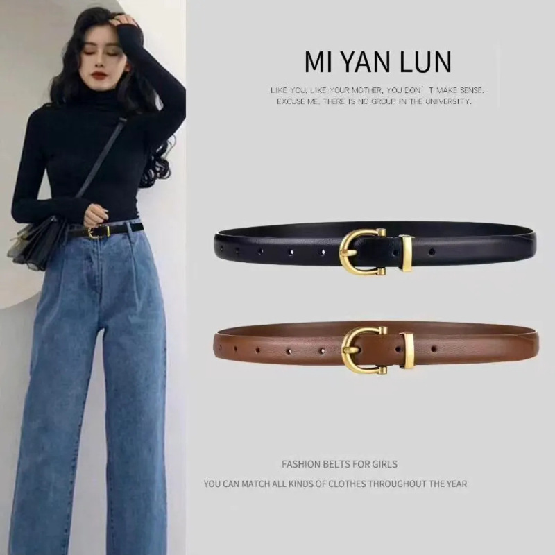 Trendy Women's Belt with Pin Buckle, Thin Belt, Korean Style, Casual and Simple, Suitable for Students, Jeans, and Dresses Trendy Women's Belt with Pin Buckle, Thin Belt, Korean Style, Casual and Simple, Suitable for Students, Jeans, and Dresses