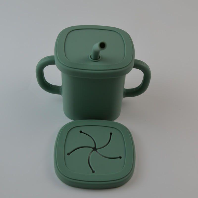 One cup and two -cover dark green
