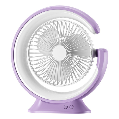 Household silent desktop USB rechargeable electric fan night light fill-in light multi-functional rotatable fan dormitory cross-border