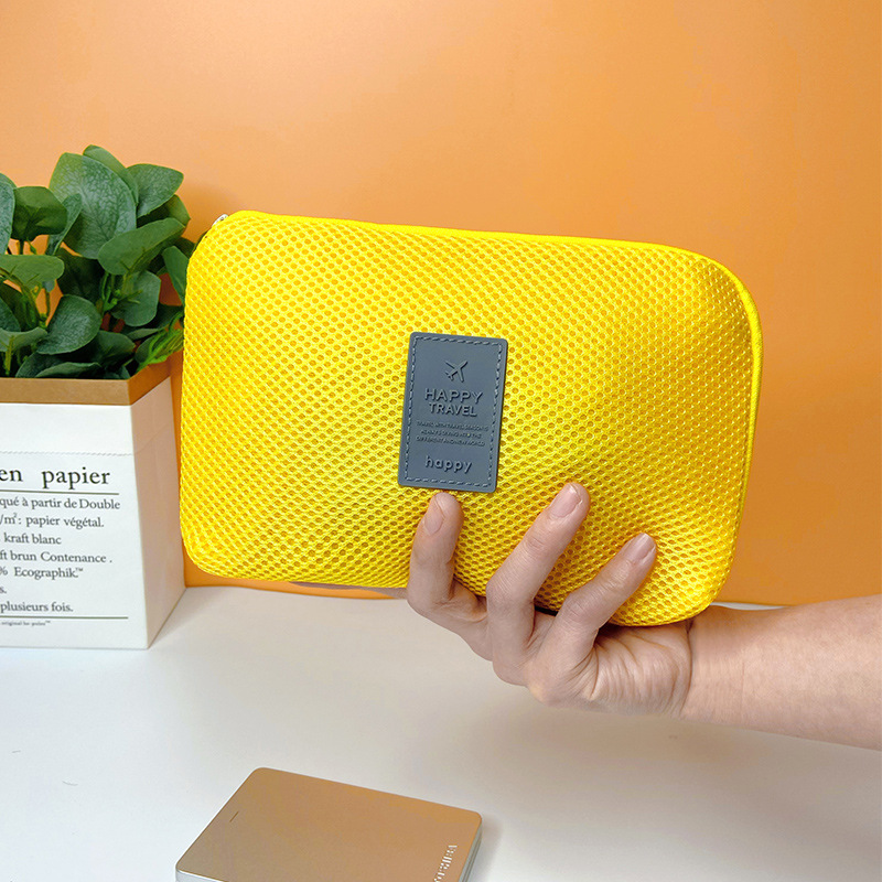 Bolsa de almacenamiento digital de viaje de malla engrosada a prueba de golpes bolsa de almacenamiento de cable de datos de teléfono móvil auricular Disco Duro bolsa de almacenamiento de disco U