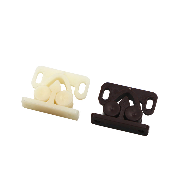 Botón de puerta de perlas de plástico equipo experimental puerta de muebles puerta de madera accesorios de puerta de pantalla de resorte muebles puerta de bloqueo abrazadera de bloqueo