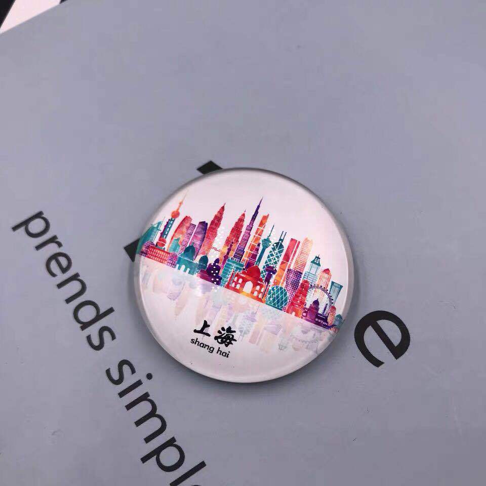 Shanghai cristal refrigerador pegatinas 3D oriental perla magnética Bund viaje artesanía conmemorativa río Qingming mapa