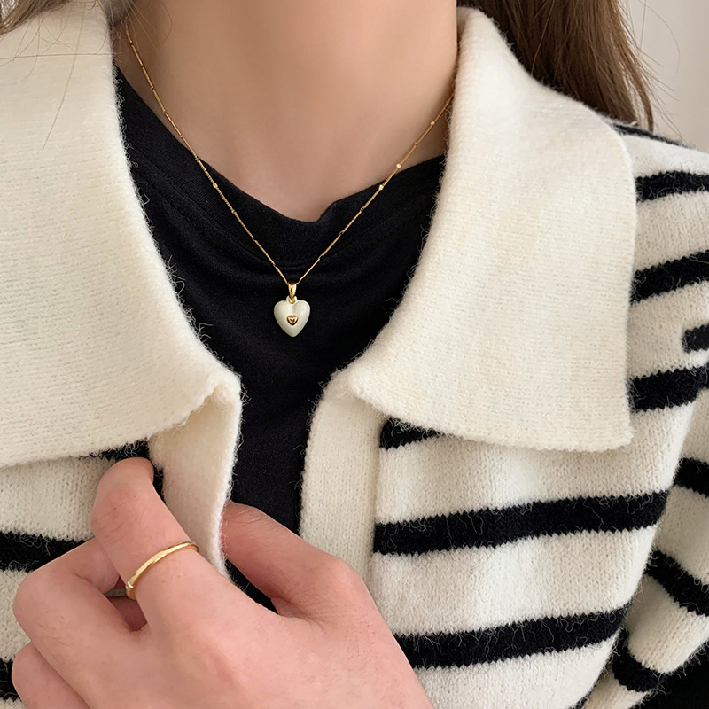 Fashion Heart Shape Copper Plating Pendant Necklace 1 Piece