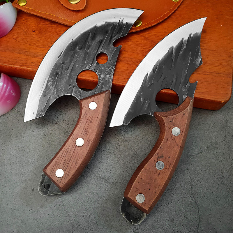 户外露营水果削皮刀刀切菜刀杀猪宰羊分割小型菜刀屠宰刀多功能