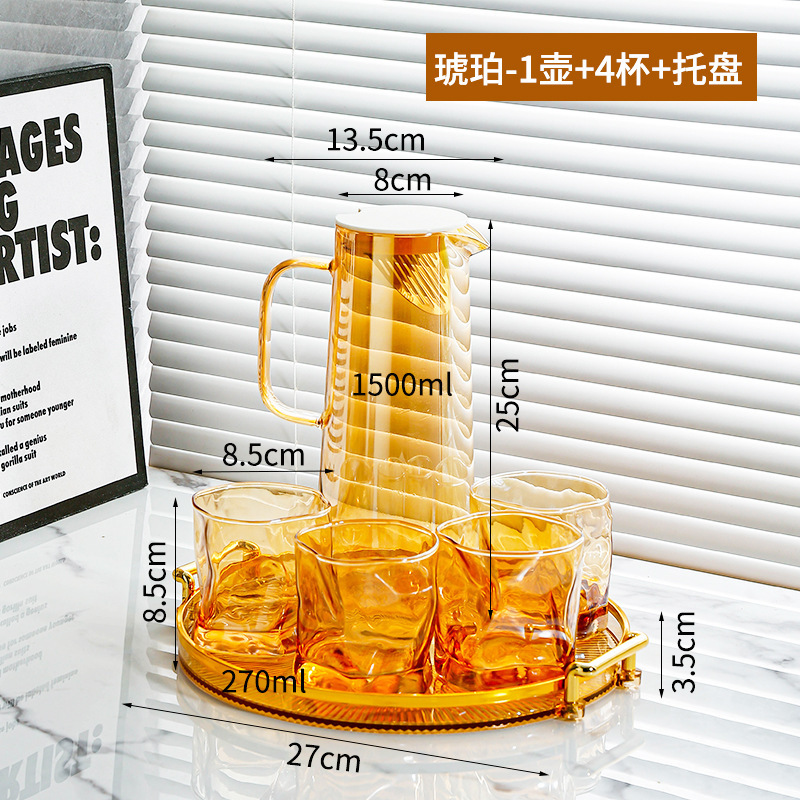 軽くて豪華なコップのセットの家庭用のお茶の杯の客間は水のコップのグラスのセットの高級な家庭の接客用を飲みます。|undefined