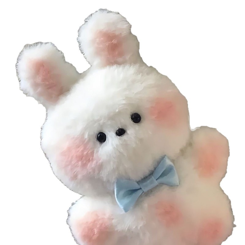 カップルクマとウサギのきしむぬいぐるみペンダントかわいい赤面ウサギバッグキーホルダーペンダント|undefined