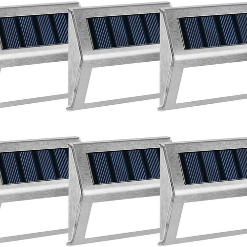 Cross-border solar outdoor garden lights stainless steel stair lights step lights aisle street lights garden decorative wall lights