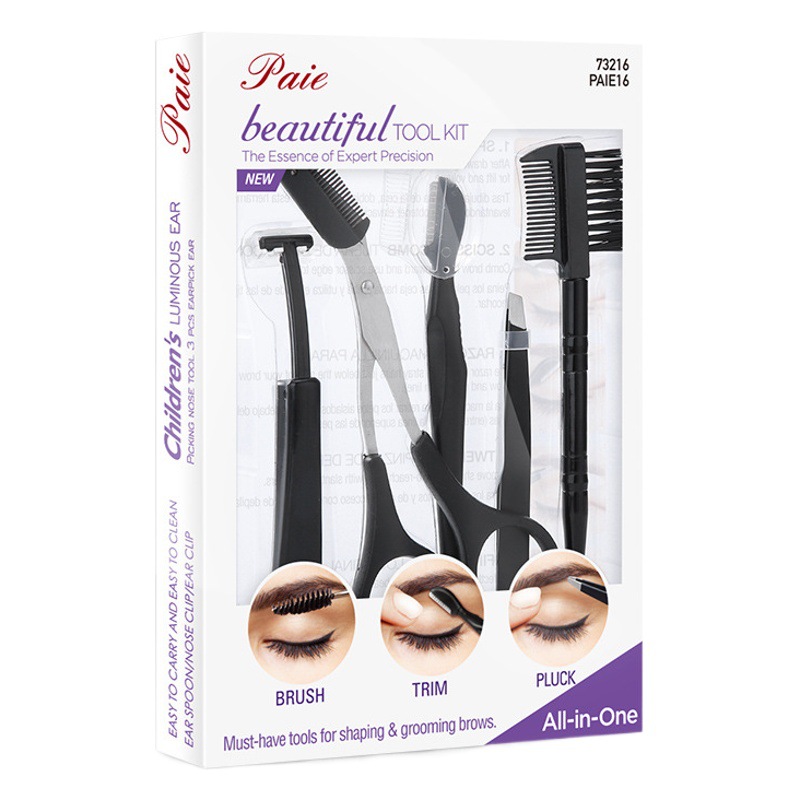 PAIE Baoxiao women's special eyebrow trimmer eyebrow trimmer suit eyebrow scraper eyebrow clip tweezers scissors suit