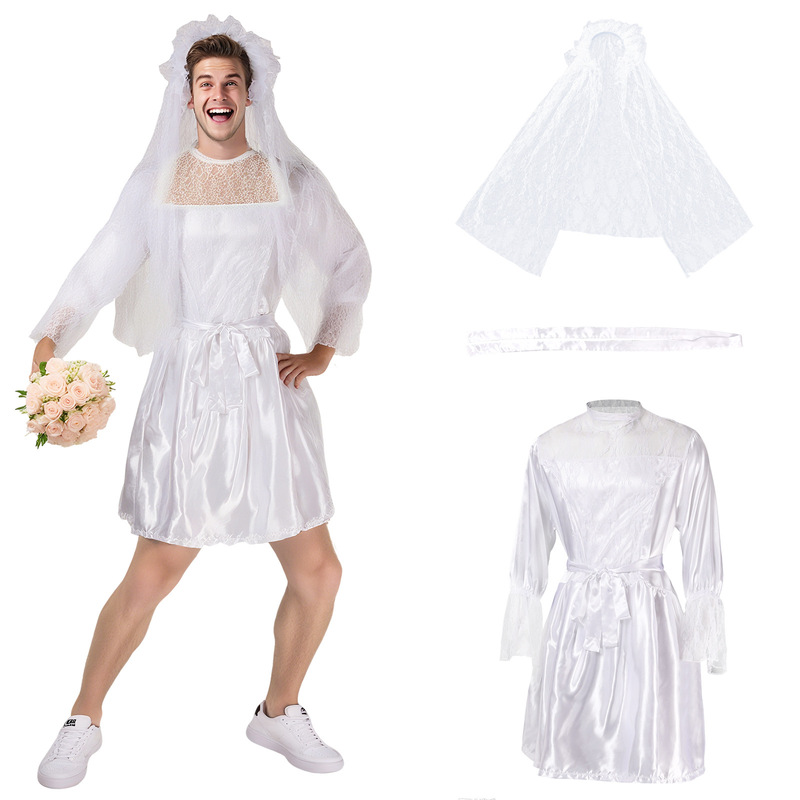 Cross-Border Halloween Men's Bride Costumes Bachelor Party Outfits Men's Party Clothing Bachelor Accessories Cemetery Cross-Border Halloween Men's Bride Costumes Bachelor Party Outfits Men's Party Clothing Bachelor Accessories Cemetery