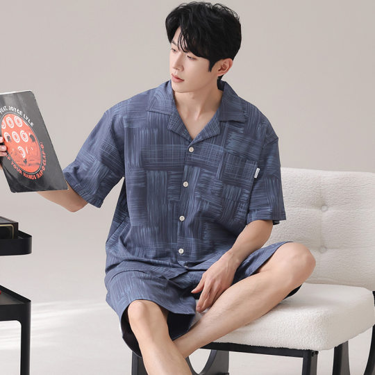Modal Men's Pajamas Summer Short-sleeved Shorts Loose Casual Comfortable Youth Outwear Home Clothes suit