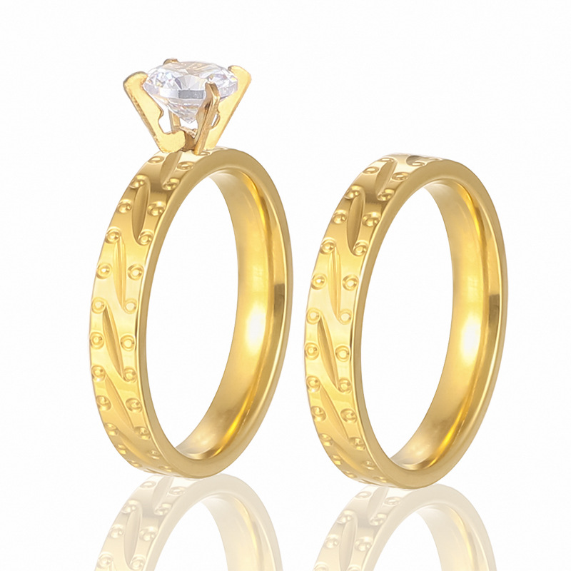 fashionable golden ring stainless steel