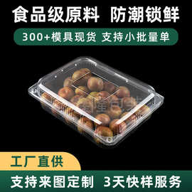 高透明pet方形塑料盒草莓水果塑料包装盒一次性透明正方形吸塑盒
