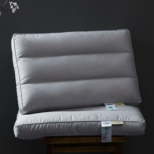 Five-star Hotel Down Silk Low Pillow White Goose Down Pillow for Cervical Spine Protection and Sleeping Single-person Household Soft Pillow