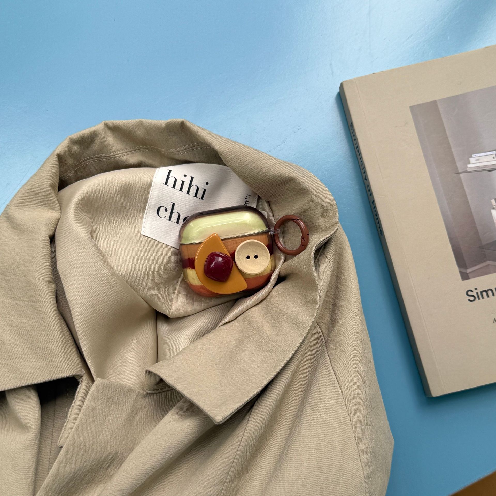 Coreana estereoscópica rayas gemas para Airpods nueva 3 / 4 generación Pro2 auriculares cubierta 1 / 2 colgante Pro pareja