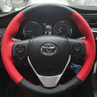 14-17-18 Toyota Corolla Levin: Other Car Modifications - black-leather-red-leather-plain-threadred-thread-true-super-fiber