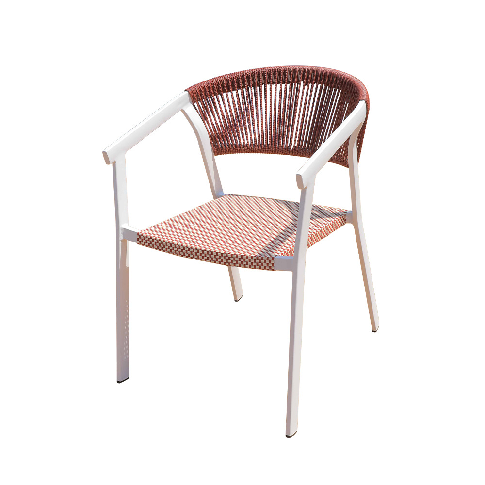 Sillas de caña de ocio nórdico al aire libre patio terraza al aire libre balcón sillas de caña artesanal leche tienda de té jardín mesa de comedor grupo de sillas