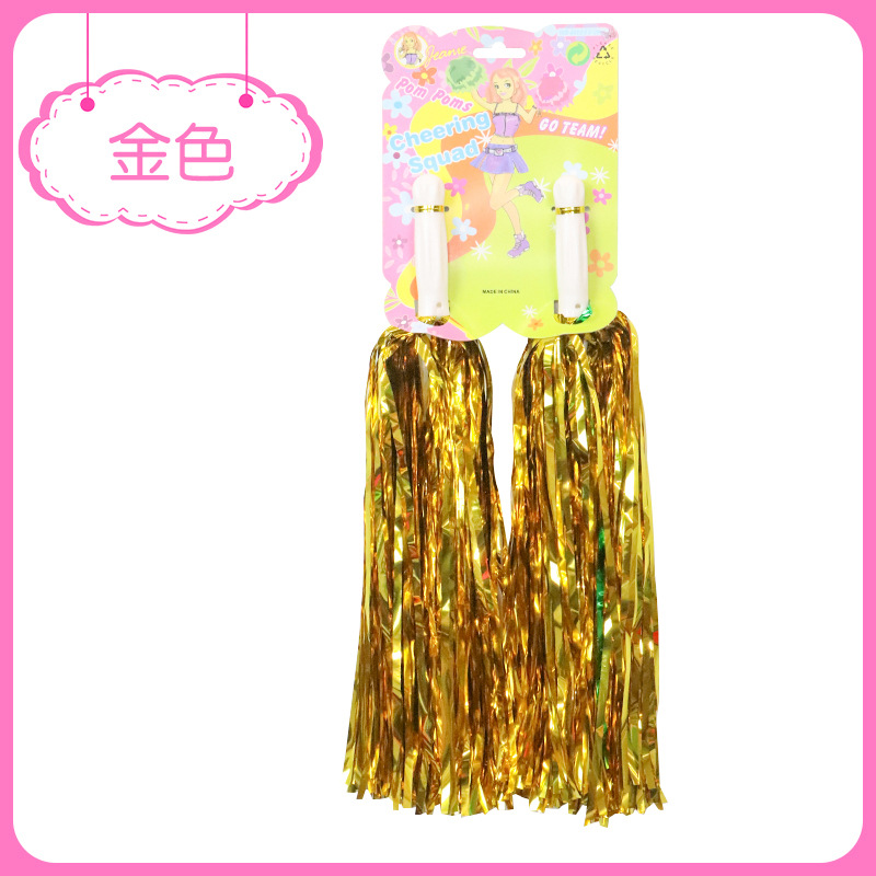 Pompones de Cheerleading de Plástico con Mango Artesanal para Baile