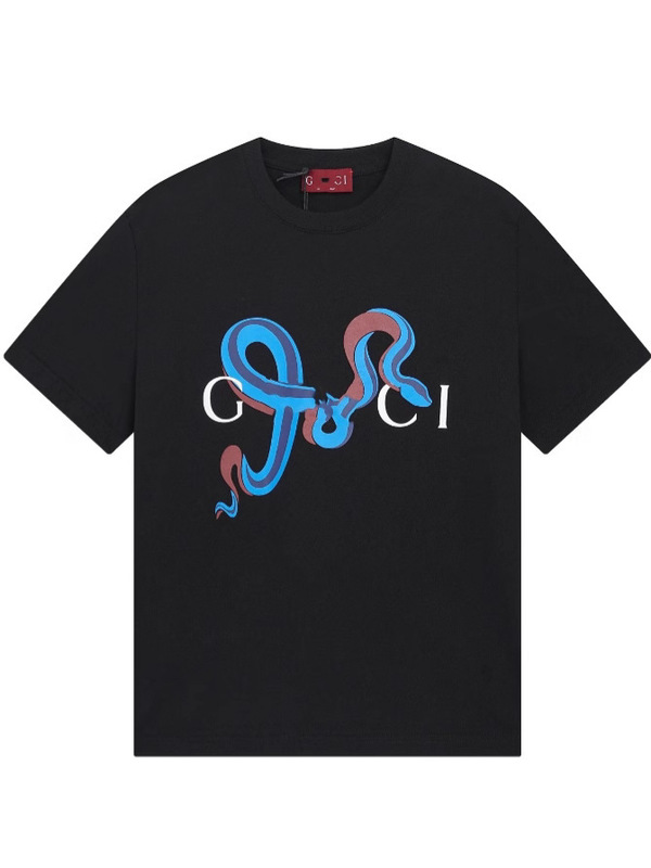 GU クロスボーダー ハイバージョン 25SS 新作 辰年 蛇年 蛇絵文字プリント 半袖Tシャツ 男女兼用 万能|undefined