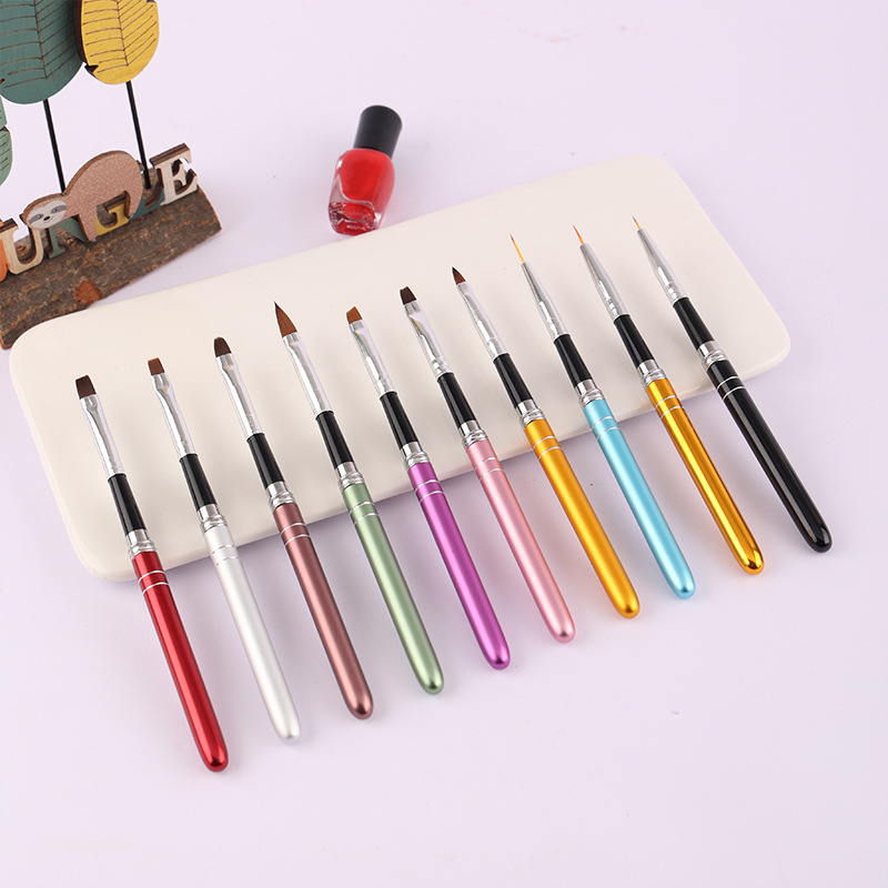 Spot wholesale Japanese nail pen set pull line carving pen portable nail brush beginner phototherapy pen