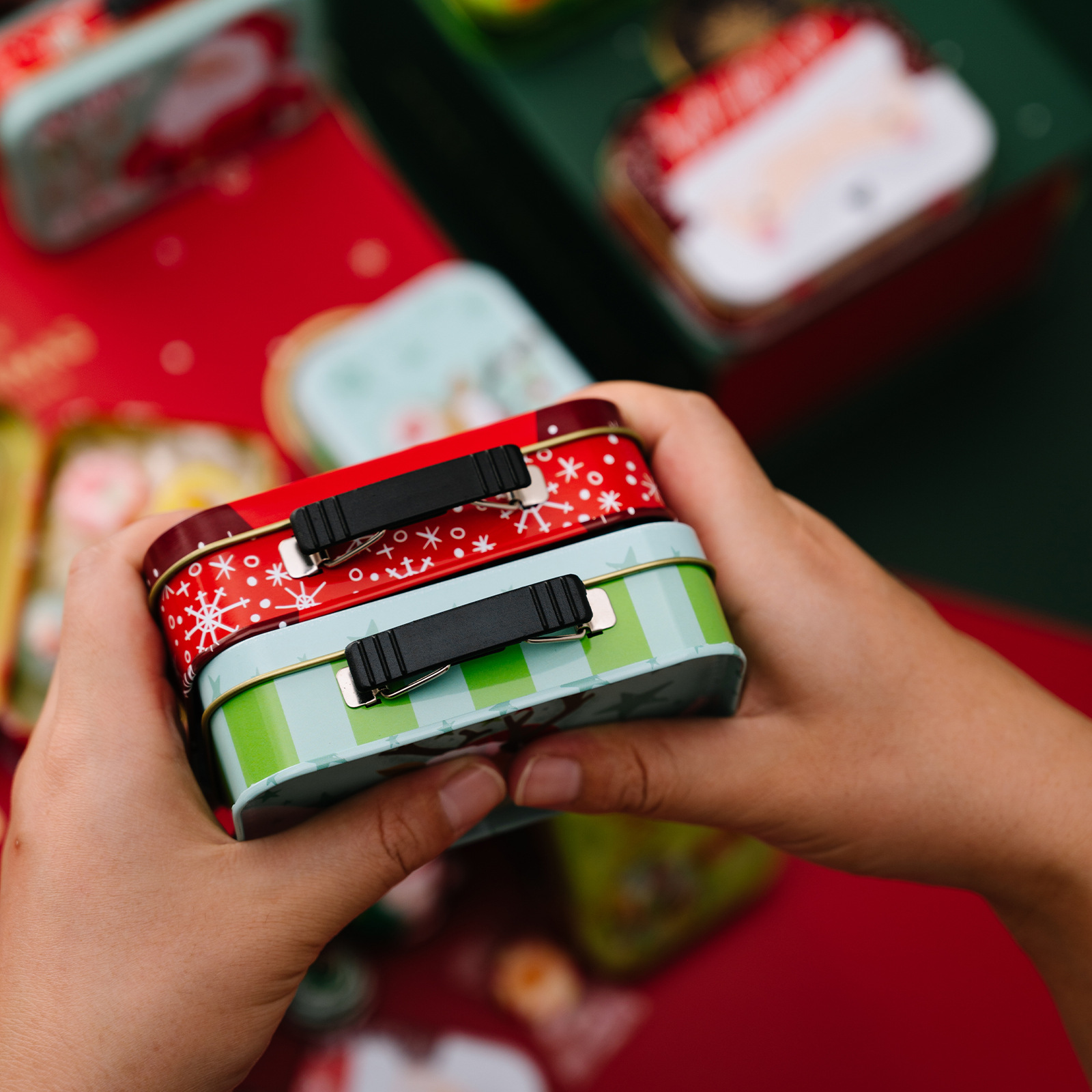 (Cross-border trading), Christmas decorations, cartoon tin box for elderly, new collection 3