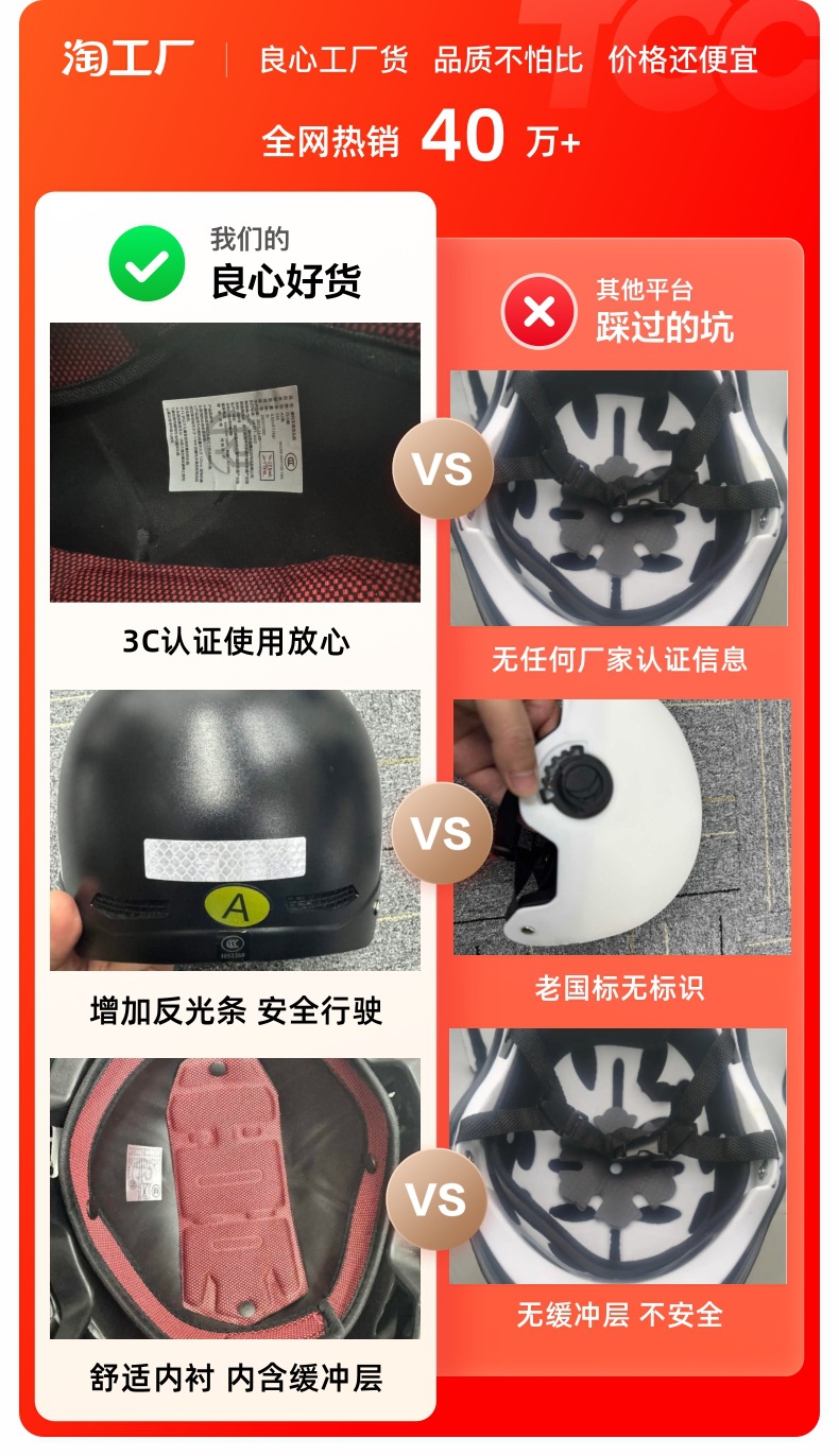 Electric Motorcycle Helmet Men Women Breathable Safety Half Helmet