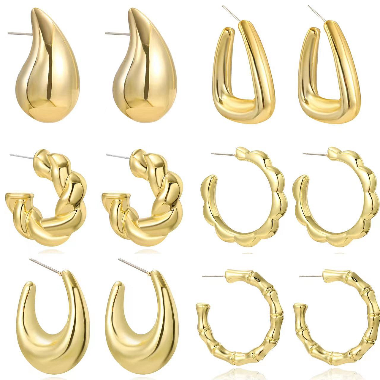 orecchini a goccia in acrilico lucidi e semplici in stile CCB in plastica calda_voghion.com