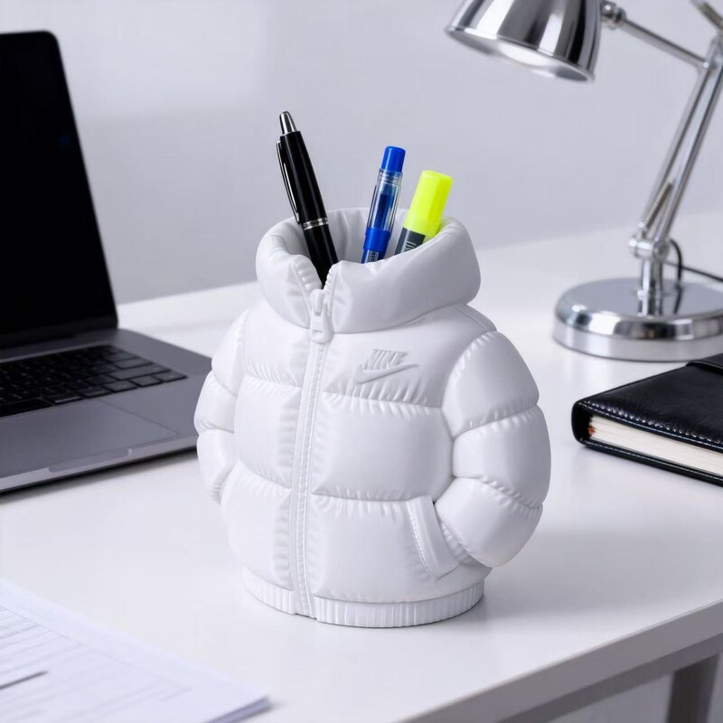 Cross-Border New Year Hot-Selling Creative Nike down Jacket Pen Holder Teacher's Desk New 3D Printed Desktop Ornament Storage Cross-Border New Year Hot-Selling Creative Nike down Jacket Pen Holder Teacher's Desk New 3D Printed Desktop Ornament Storage