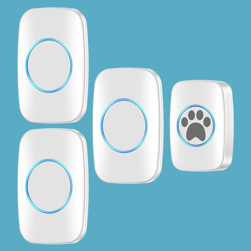 家用无线触摸门铃智能LED闪灯宠物狗门铃防水老人呼叫器叮咚门铃