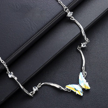 蝴蝶项链男钛钢不掉色个性时尚高级感锁骨链配饰女轻奢风简约饰品