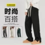 新品春夏拖地宽松长裤
