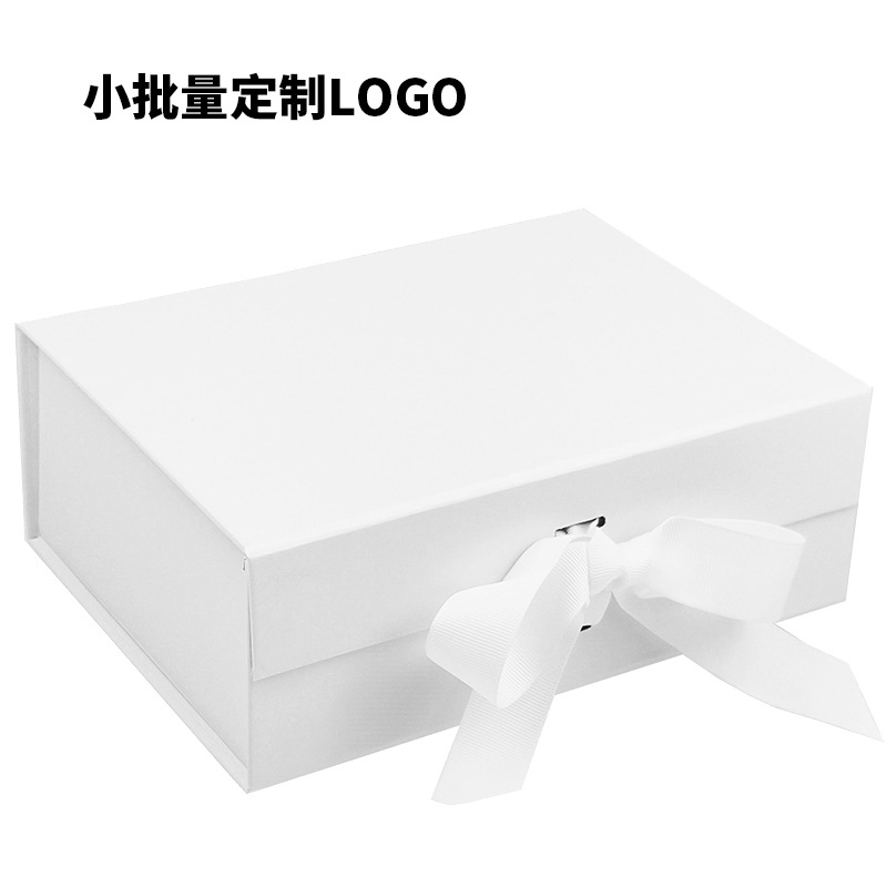 硬超大号口红香水礼盒批发空服装折叠包装盒白色书型翻盖化妆品盒