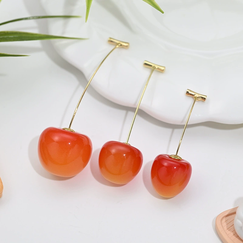Creative cute three dimensional long white earrings