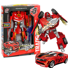Boy Transformer Robot Car Toy, Transformable Mecha Warrior Model Toy, Training Class Gift