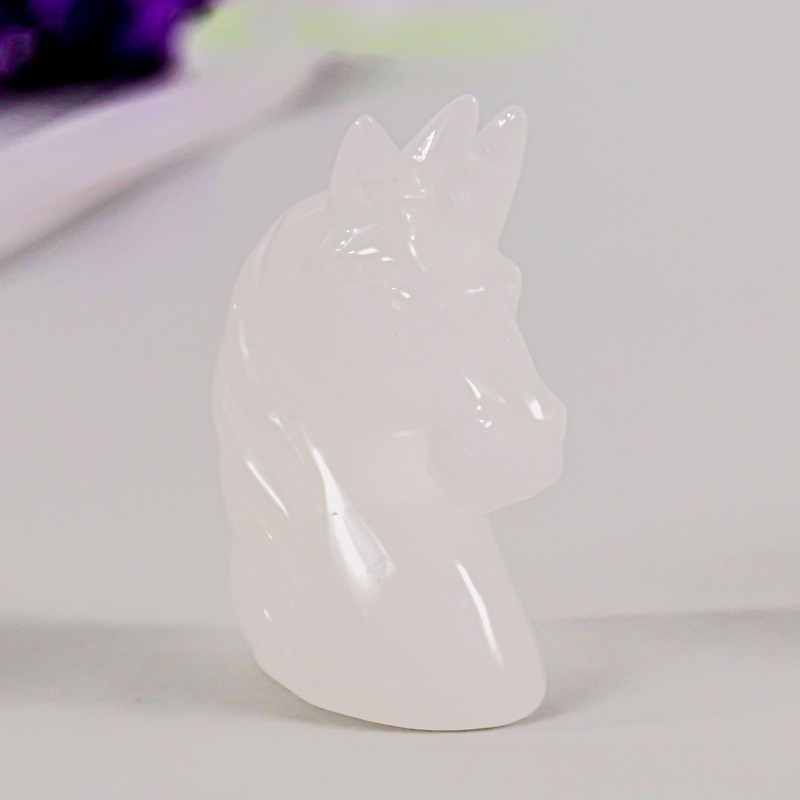 2.5inch ユニコーンヘッド工場直販翡翠彫刻装飾品卒業記念品|undefined