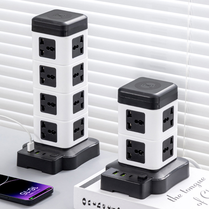 Exportación de comercio exterior transfronteriza torre vertical inalámbrica de escritorio USB TYPE-C socket