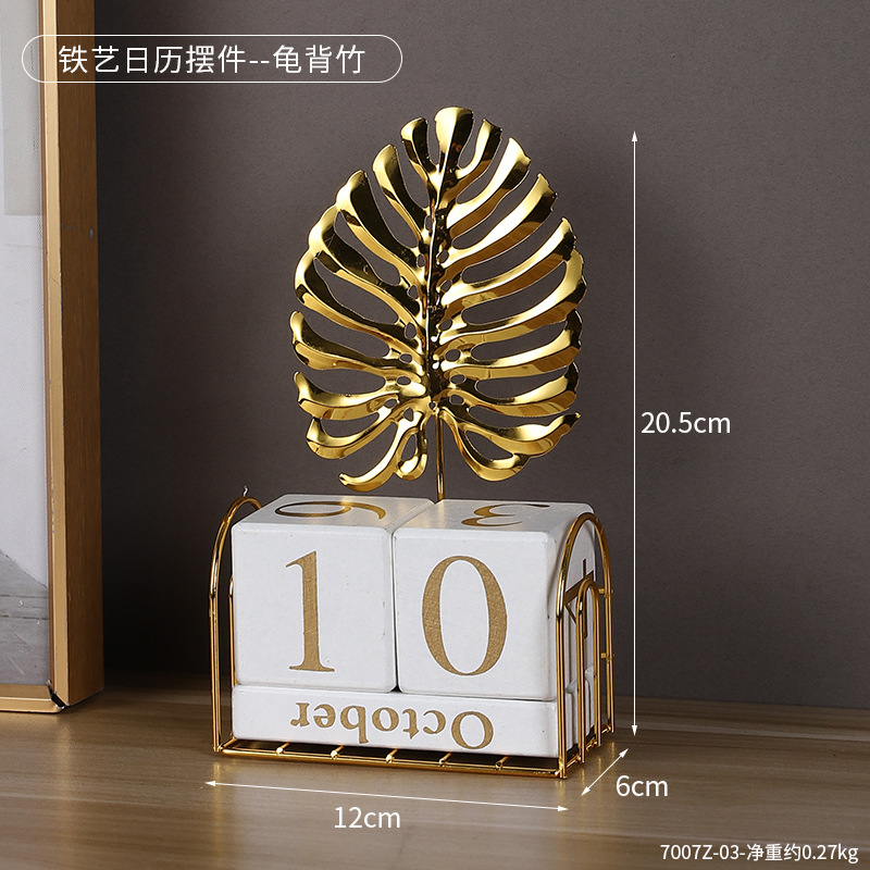 Madera Flip calendario escritorio creativo personalizado escritorio calendario hogar escritorio calendario joyería simple decoración decorativa de la tabla