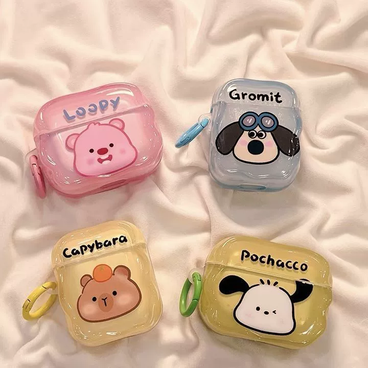 Чехол для наушников Apple AirPods 4/Pro 3 с мультяшным дизайном и кремовой окантовкой, защитный чехол для Bluetooth-наушников Apple