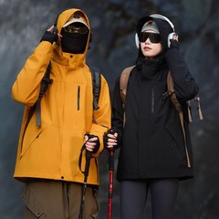 冲锋衣外套女春秋三合一摇粒绒可拆卸户外情侣登山防风防泼水夹克