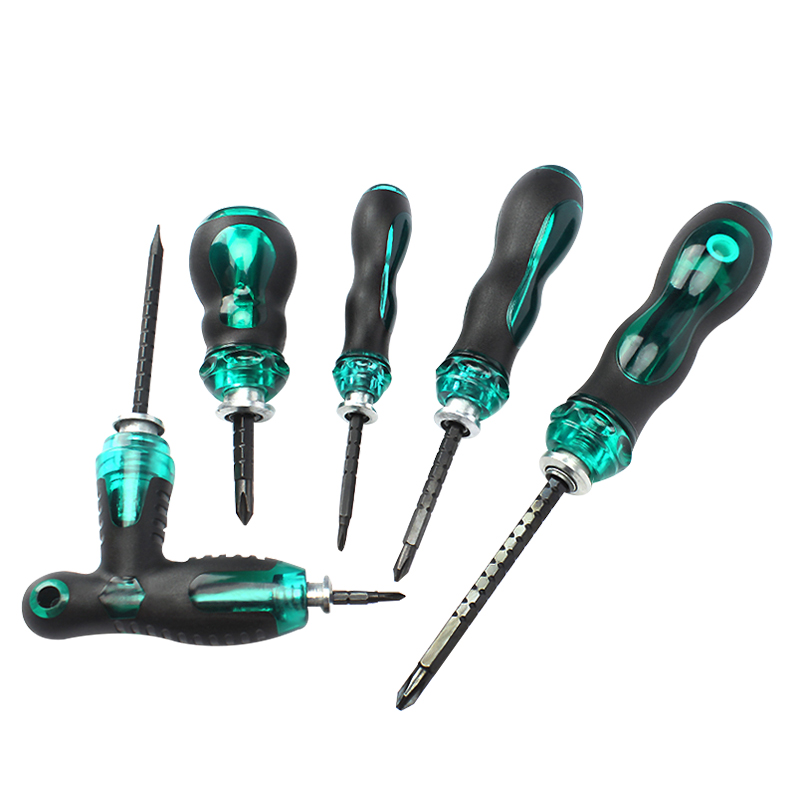 Plum Flower Screwdriver Household Double Head T Cross Driver Set One-word Dual-purpose Small Conductor Conductor Catraque