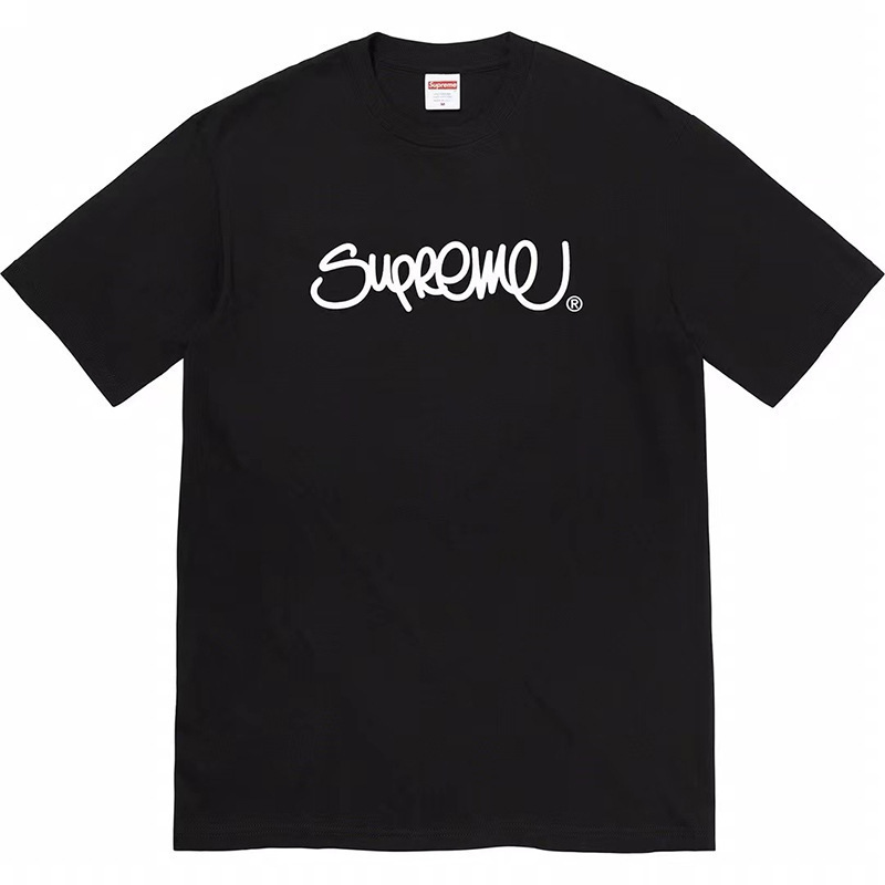 新しいアメリカのトレンディなストリートブランドミラノクロススモーククラシックユニセックスルーズで多用途なレターTシャツ|undefined