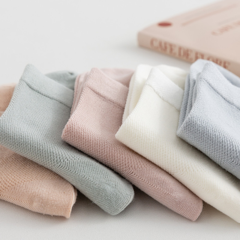 Women's Bamboo Fiber Socks Mesh Antibacterial Deodorant Breathable Mid-Calf Summer Long Socks Morandi Color Versatile Women's Bamboo Fiber Socks Mesh Antibacterial Deodorant Breathable Mid-Calf Summer Long Socks Morandi Color Versatile