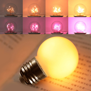♡ E27 Screw Led Bulb Pink Light Night Light Low Brightness Dark Light Romantic Creative Edison Bar Atmosphere Light Bedroom