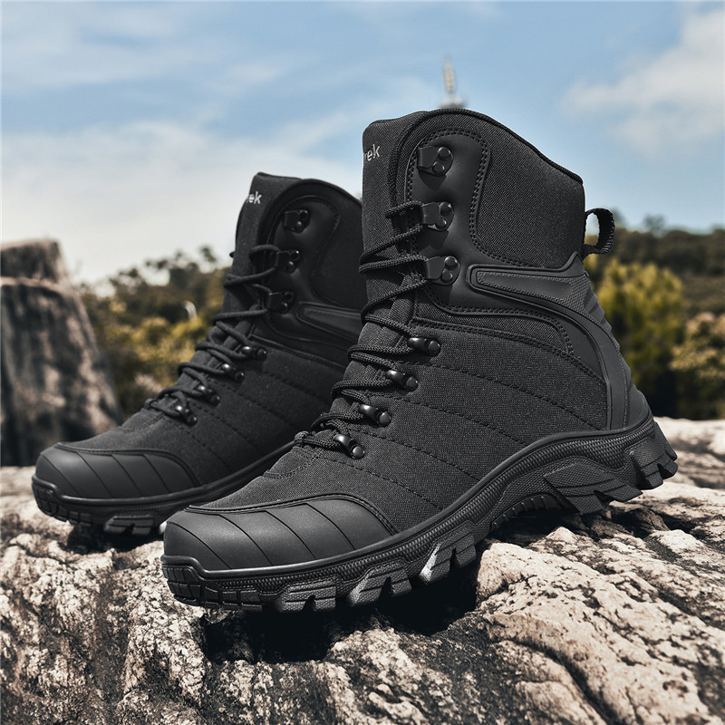Zapatos de montaña al aire libre de explosión transfronteriza, zapatos de montaña antideslizantes y resistentes al desgaste para hombres, zapatos de montaña de crucero, amortiguación ligera y transpirable