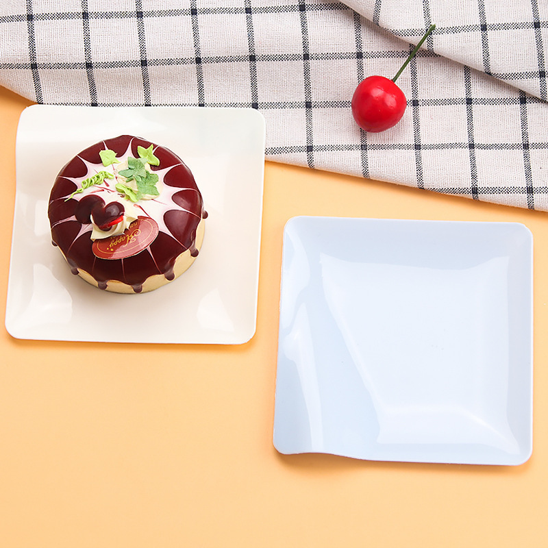 Hand-Painted Dinner Plate, Birthday Cake Plate, Disposable Thickened Paper Plate, Tableware, Cake Knife and Fork Plate