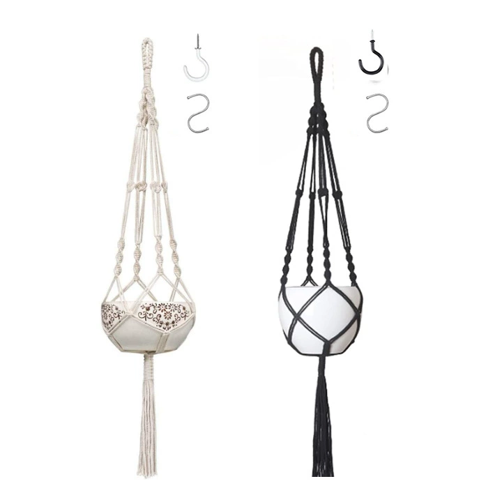 Трансграничный Садоводство Цветочный Горшок подвесной карман с сеткой карман в богемном стиле хлопковая веревка подвесной строп ручной работы подвесная корзина B & B