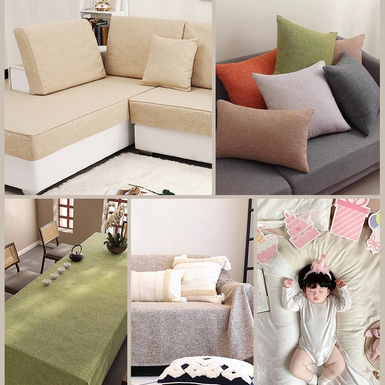 ソファ生地肥厚無地綿リネン古い粗い布テーブルクロスリネン加工 diy 枕カバー卸売|undefined