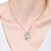 Fashionable pendant heart shaped, necklace, chain, accessory with letters, wish, European style, simple and elegant design