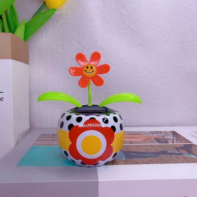 solar automatic swing flower – Car ornaments - 14614-sunflower