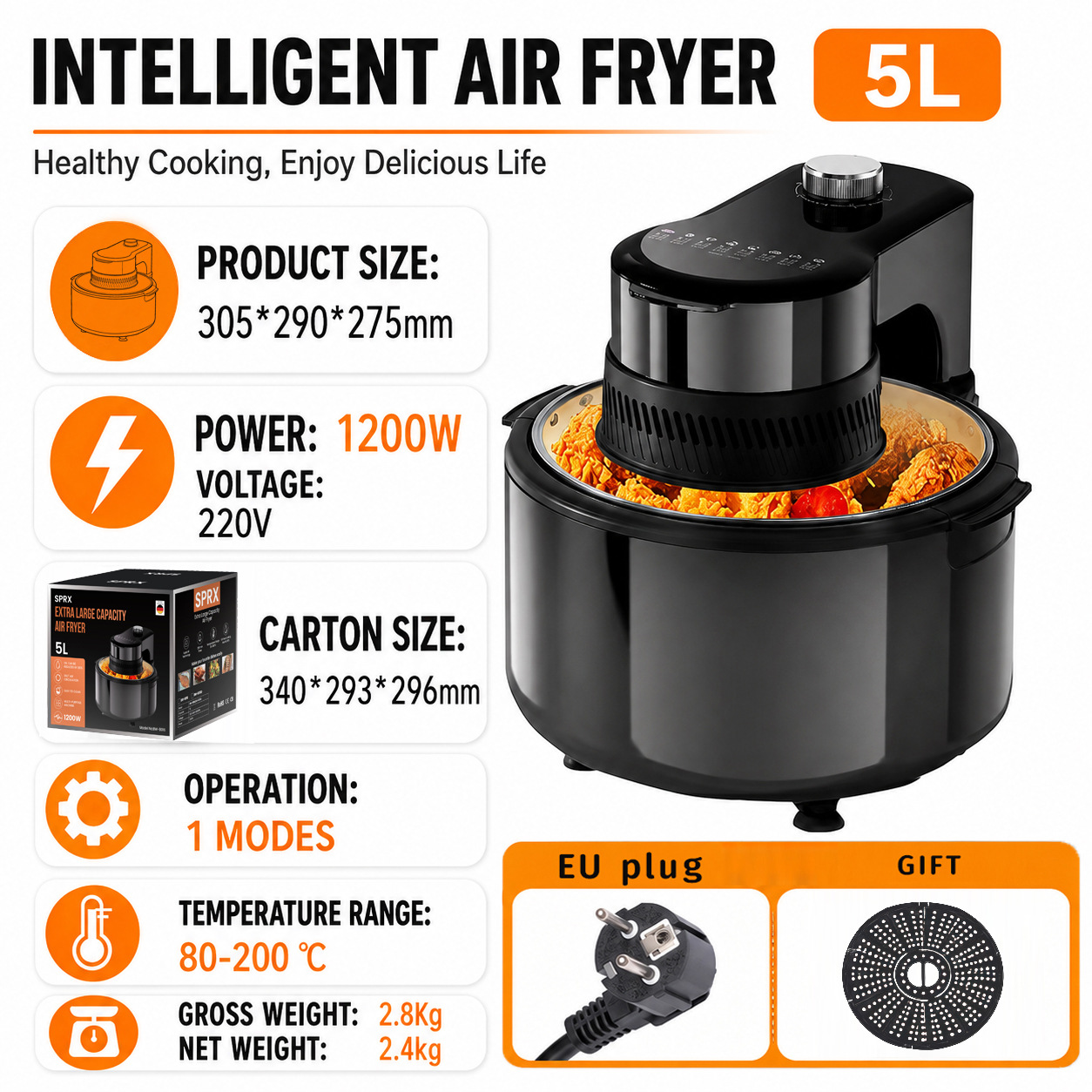 Friteuse mécanique 5L norme européenne