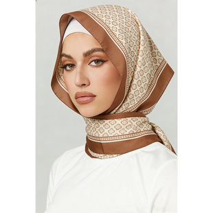 2026 new geometric pattern ethnic style headscarf for women summer [ice silk sunscreen can be tied into ponytail]